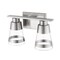 Z-Lite Ethos 2 Light Vanity, Brushed Nickel & Clear 1921-2V-BN-LED - alternate 3